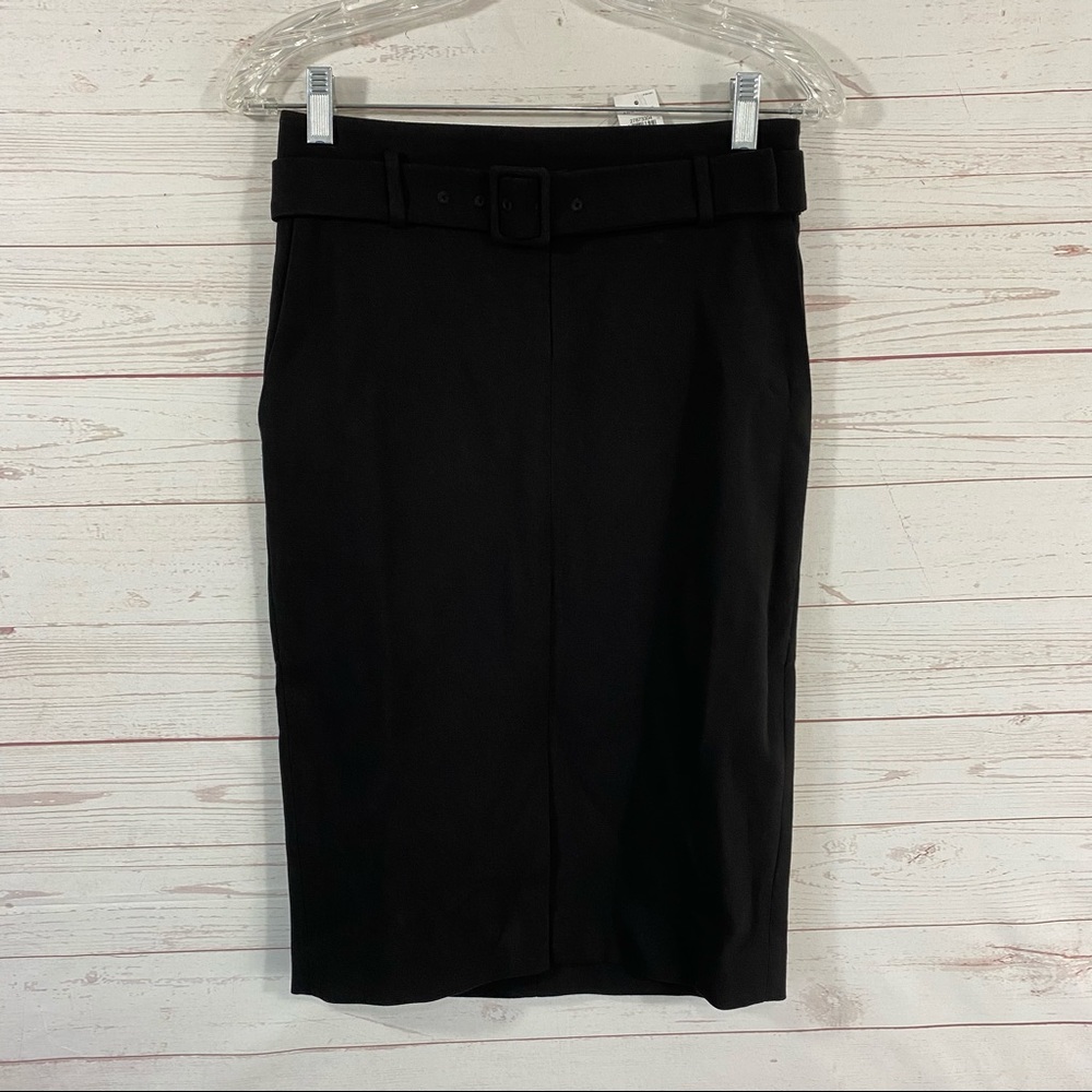 Ann Taylor Belted Pencil Skirt Walking Vent NWT